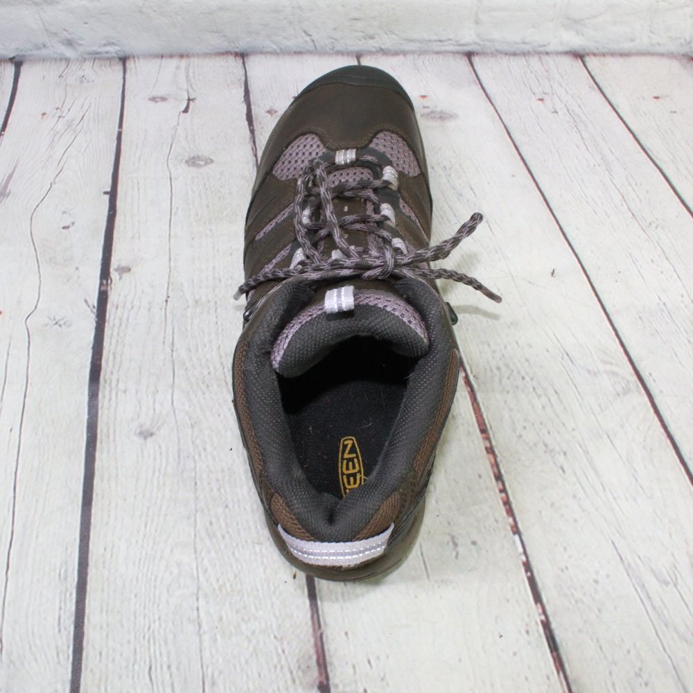 Keen Dry Mid Waterproof Brown Leather Mesh Hiking Boots Size 9.5 - Picture 6 of 9
